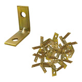 Cantoneira Moveis 1pol(25x25x12mm) Aço Bicromatizado 100 Pçs