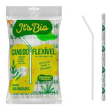 Canudo Biodegradável Flexível Descartável Dobrável 100