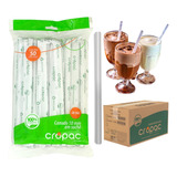 Canudo Biodegradavel Milk Shake 10mm Açai Vitamina 750 Un