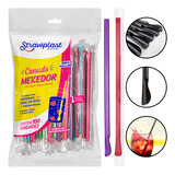 Canudo Colher Mexedor 100 Uni Para Drinks E Caipirinha