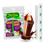 Canudo Plástico Grosso 10mm Milkshake Strawplat Pt 100 Und