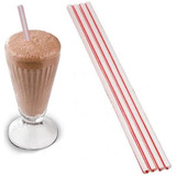 Canudo Plástico Grosso Milk Bio Shake Suco Detox (1cx) C/20