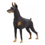 Cão Miniatura Colecionável Doberman Pinscher Preto