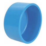 Cap Tampão De Irrigação Azul 75mm Soldável - Kit Com 3 Unds