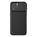 Capa Anti Impacto Nillkin Camshield Pro - iPhone 15 Pro Max Cor Preto