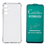 Capa Anti Impacto + Pelicula Ceramica 5d 9d Para Galaxy M14