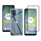 Capa Anti Shock + Película 3d Para Motorola Todos Modelos