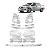 Capa Aplique Cromado Corolla 2012 2013 2014 Kit Com 12 Peças