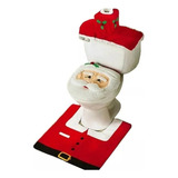 Capa Assento Sanitário Banheiro Natal Papai Noel Kit 3 Pçs 