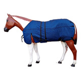 Capa Azul Para Cavalo Forrado Com Cobertor