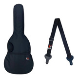 Capa Bag Case Violão Flat Acolchoada + Correia - Bonga