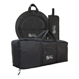 Capa Bag Kit Bateria Prato+baqueta+ferragem Soft Case Start