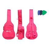 Capa Bag Luxo Almofadada Cargo P/ Violão Rosa Strinberg