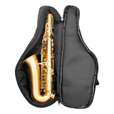 Capa Bag Sax Alto Extra Luxo C/ Bolsos Cor Preto Lp Bags