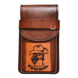 Capa Bainha De Couro Feminina Cowgirl Para Celular