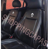 Capa Banco Couro Courvin Carro Master + Logo Renault