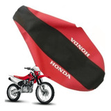 Capa Banco Honda Crf 230 Anti Derrapante Preto Com Vermelho