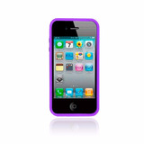 Capa Bumper Para iPhone 4 E 4s Plástico Ca08 Roxa Unik