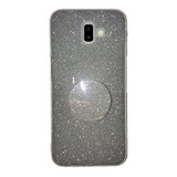 Capa Capinha Brilhante Glitter Pocket Socket J6 Plus