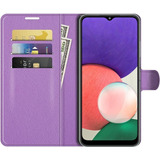 Capa Capinha Carteira Galaxy A22 5g Tela 6.6 Case Couro Flip