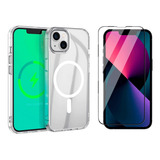 Capa Capinha Case Magsafe iPhone 14 + Pelicula Vidro 9d