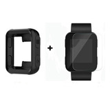 Capa Capinha Case Para Garmin 35 + Pelicula Vidro Cor Preto Garmin Forerunner 35