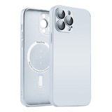 Capa Capinha Glass Vidro Magsafe Para iPhone 14 + Pelicula