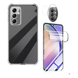 Capa Capinha + Película Gel Hidrogel + P Cam Para Galaxy A55