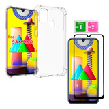 Capa Capinha + Película Vidro 3d Compatível Com Samsung M31