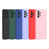 Capa Capinha Silicone Aveludada Para Samsung Galaxy A73 Cor Preto
