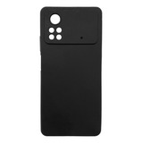 Capa Capinha Silicone Aveludada Preta P/ Xiaomi Poco X4 Pro