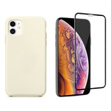Capa Capinha Silicone Case Para iPhone 12 + Película 3d