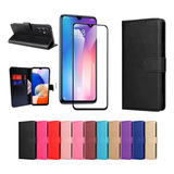 Capa Carteira Luxo Para Samsung Galaxy A25 + Película 3d