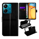 Capa Carteira + Película Vidro 3d Para Xiaomi Redmi 13c 6.74