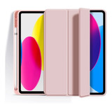 Capa Case Anti Impacto Rosa Para iPad 9 De 10.2 Polegadas