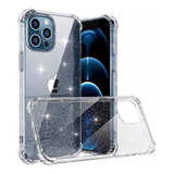  Capa Case Anti Queda Glitter P/ iPhone 7 8 Xr 11 12 Pro Max