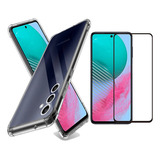 Capa Case Anti Queda Para Samsung Galaxy M54 + Pelicula 3d Cor Transparente