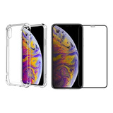 Capa Case Anti Shock + Película De Vidro 3d Para iPhone XR