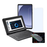 Capa Case C/ Teclado P/ Tablet Galaxy A9 Tela 8.7 + Película