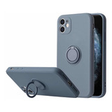 Capa Case Capinha iPhone P/ 12 Proteção Camera Suporte Anel