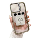 Capa Case Com Lentes E Suporte Para iPhone 13 14 15 Pro Max