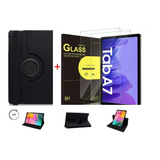 Capa Case Giratória+ Película Vidro Galaxy Tab A7 T500 T505