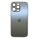 Capa Case Glass De Vidro Fosco P/ iPhone 15 Pro Max Titanium