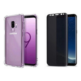Capa Case Para Galaxy S9 Plus + Pelicula Fosca Privacidade Cor Transparente