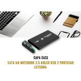Capa Case Sata Hd Notebook 2.5 Bolso Usb 2 Proteção Externa