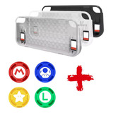 Capa Case Tpu Mimd Silicone Nintendo Switch Oled + 4 Grips