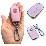 Capa Chave Rosa Tpu Fox Up! Gol Polo Jetta Tiguan Capinha