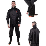 Capa Chuva Moto Impermeável Motoqueiro Nylon Calça + Blusa