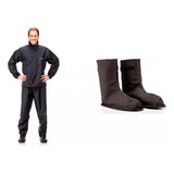 Capa Chuva Motoqueiro Nylon Luxo Pantaneiro + Polaina