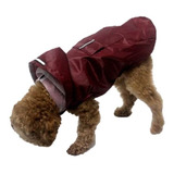 Capa Chuva Pet Cão Capuz Vermelha Impermeável Cães Tam 3 Xl